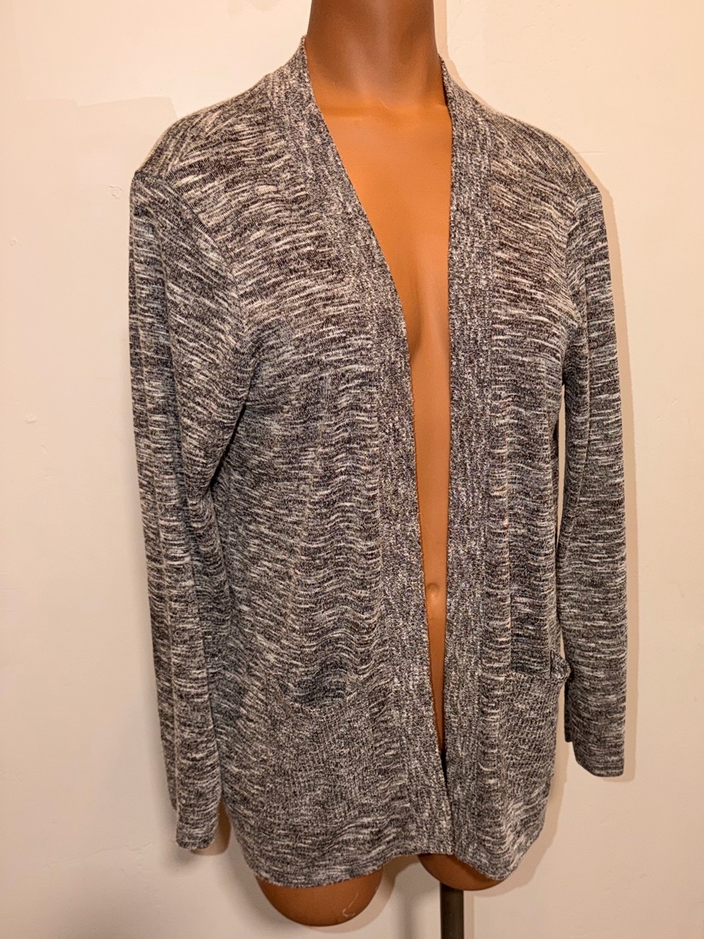 Heather Gray Open-Front Cardigan Sweater women’s size Small